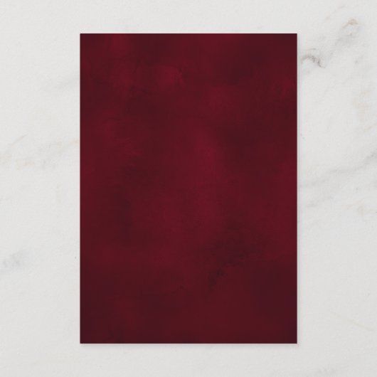 クリスマスウォーターカラーピネコーンウェディングレセプション エンクロージャーカード (裏面)