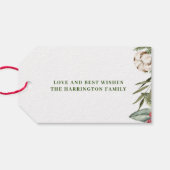 クリスマスウォーターカラーフェスティバルの葉 ギフトタグ (裏面横)