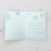 クリスマスウォーターカラーフォレストディアキツネベア(鳥)ショウジョウコウカンチョウ シーズンカード (内部)