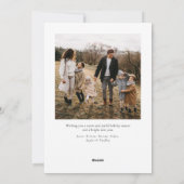 クリスマスウォーターカラーフローラ5枚フォトコラージュ シーズンカード (裏面)