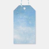 クリスマスウォーターカラーブルーグリーンレッド(鳥)ショウジョウコウカンチョウバード ギフトタグ (裏面)