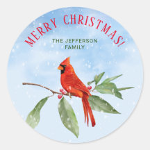 クリスマスウォーターカラーブルーグリーンレッド（鳥）ショウジョウコウカンチョウバード