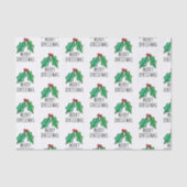 クリスマスウォーターカラーホリー 薄葉紙 (正面)