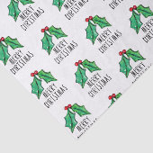 クリスマスウォーターカラーホリー 薄葉紙 (詳細)