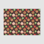 クリスマスウォーターカラーボーブルホリデーデコレーション 薄葉紙 (正面)