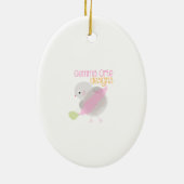 クリスマスウォーターカラーマウス セラミックオーナメント (裏面)