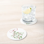 クリスマスウォーターカラーミスタントー ラウンドペーパーコースター (インサイチュ)