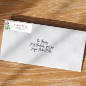 クリスマスウォーターカラーメリーミスタントー緑 ラベル