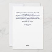 クリスマスウォーターカラーランタンポインセチア シーズンカード (裏面)