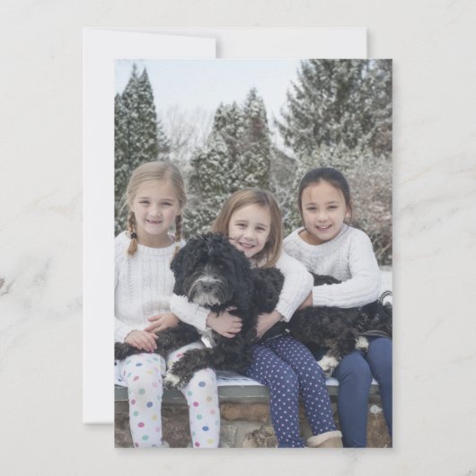 クリスマスウォーターカラーランプのポストフォトオンバック シーズンカード (裏面)