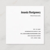 クリスマスウォーターカラーリースとホリー スクエア名刺 (裏面)