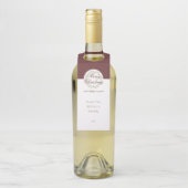 クリスマスウォーターカラーリースブルゴーニュレッド ボトルネックタグ (ボトル)