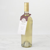 クリスマスウォーターカラーリースブルゴーニュレッド ボトルネックタグ (アングル)