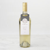 クリスマスウォーターカラーリース炭白黒 ボトルネックタグ (ボトル)