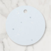 クリスマスウォーターカラー冬の最初の誕生日パーティー フェイバータグ (裏面)