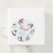 クリスマスウォーターカラー冬の最初の誕生日パーティー フェイバータグ (インサイチュ)