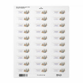 クリスマスウォーターカラー冬の森もみの木名 ラベル (フルシート)