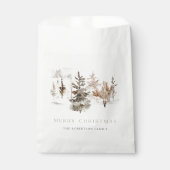 クリスマスウォーターカラー冬の風景 フェイバーバッグ (正面)