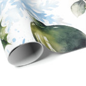 クリスマスウォーターカラー包装紙 ラッピングペーパー (ロールコーナー)