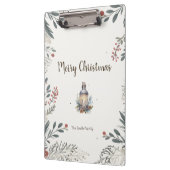 クリスマスウォーターカラー挨拶 クリップボード (左)