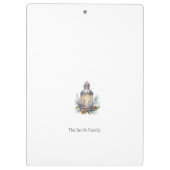 クリスマスウォーターカラー挨拶 クリップボード (裏面)