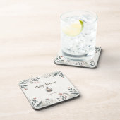 クリスマスウォーターカラー挨拶 コースター (右側)