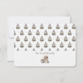 クリスマスウォーターカラー挨拶 サンキューカード (裏面)