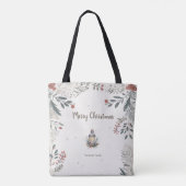 クリスマスウォーターカラー挨拶 トートバッグ (裏面)