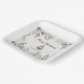 クリスマスウォーターカラー挨拶 ペーパープレート (傾斜あり)