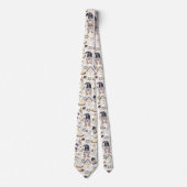 クリスマスウォーターカラー格言カントリーファームハウス ネクタイ (正面)