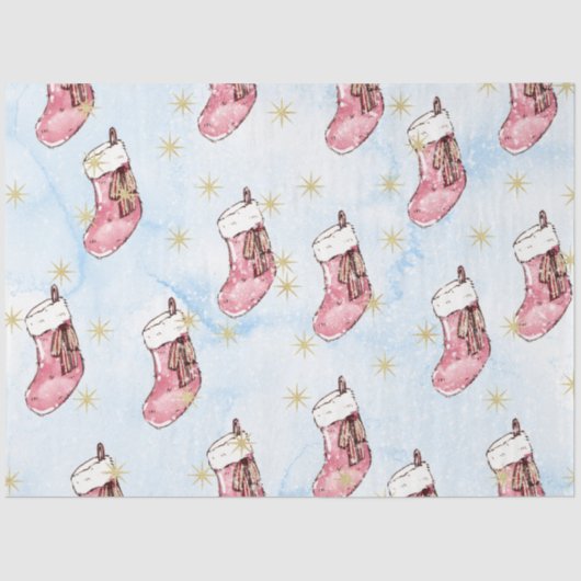 クリスマスウォーターカラー紙IIデザイン11 薄葉紙 (正面)