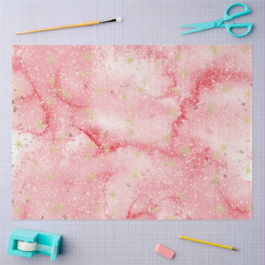 クリスマスウォーターカラー紙IIデザイン3 薄葉紙 (クラフト)