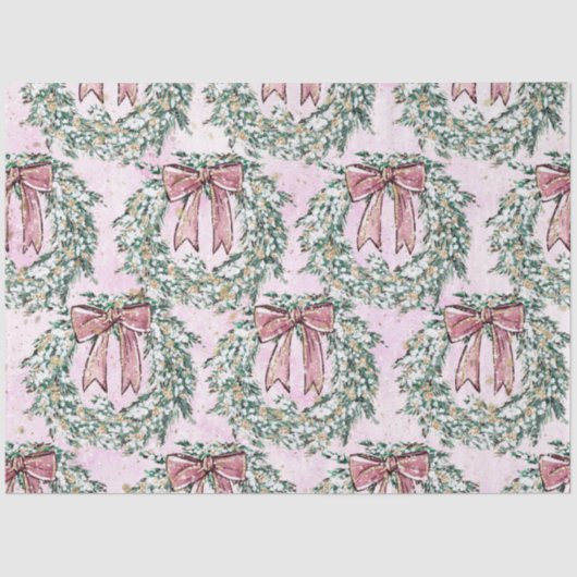 クリスマスウォーターカラー紙IIデザイン4 薄葉紙 (正面)