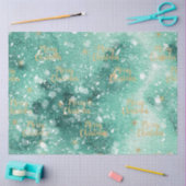 クリスマスウォーターカラー紙IIデザイン8 薄葉紙 (クラフト)