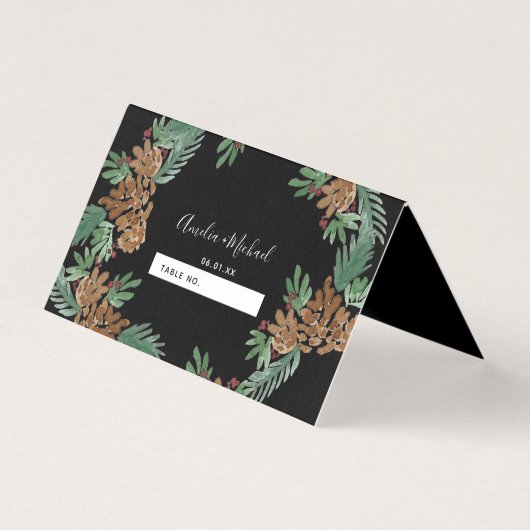 クリスマスウォーターカラー結婚ピネコンの座席 (正面)