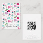 クリスマスウォーターカラー職人のイヤリングディスプレイカード コーリングカード (正面/裏面)