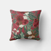 クリスマスウォーターカラー花装飾用クッション クッション (裏面)