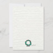 クリスマスウォーターカラー詳細ホリデーカード シーズンカード (裏面)