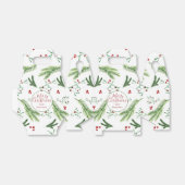 クリスマスウォーターカラー赤と緑の植物学 フェイバーボックス (折り畳みなし)