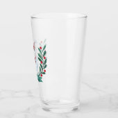 クリスマスウォーターカラー雪だるまカスタム タンブラーグラス (左)