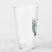 クリスマスウォーターカラー雪だるまカスタム タンブラーグラス (右)