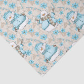 クリスマスウォーターカラー雪だるまホリデーパーティティッシュ 薄葉紙 (詳細)