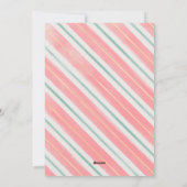 クリスマスウォーターストライプカラー写真 シーズンカード (裏面)