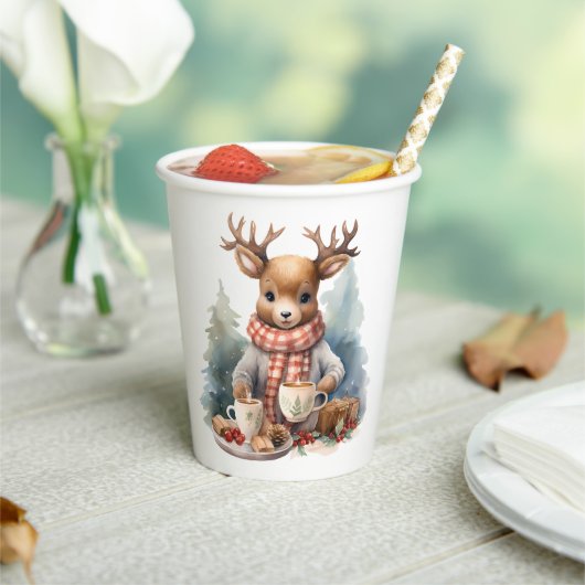 クリスマスウォーターデザインキッドの紙カップ 紙コップ (インサイチュ)