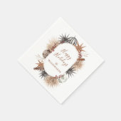 クリスマスウォーターパーソナライズされたカラーホリデーパーティー スタンダードカクテルナプキン (角)