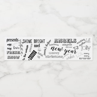 クリスマスウォーターボトルラベルおもしろいの言葉パーティーの好意 ペットボトルラベル