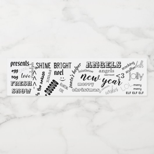 クリスマスウォーターボトルラベルおもしろいの言葉パーティーの好意 ペットボトルラベル (シングルラベル)