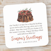 クリスマスウォーター焼いたカラートリートファミリーギフトラベル スクエアシール