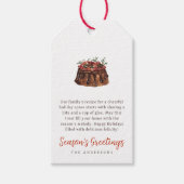 クリスマスウォーター焼いたカラートリートファミリー ギフトタグ (正面)