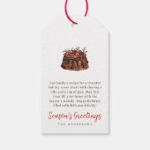 クリスマスウォーター焼いたカラートリートファミリー ギフトタグ (裏面)